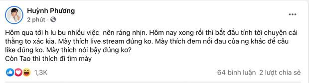 Huỳnh Phương, Ngô Kiến Huy lên án kẻ livestream, xúc phạm vợ chồng nghệ sĩ Chí Tài-3