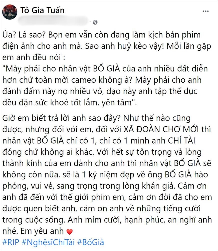 Phim được xây dựng riêng cho Chí Tài bị ngưng vô thời hạn-3