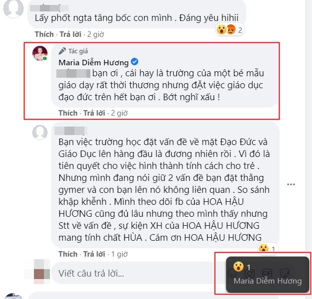Hoa hậu Diễm Hương phản dame lấy phốt gymer tâng bốc con mình-3
