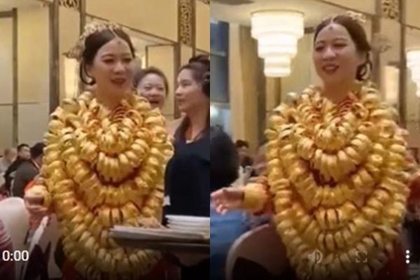 Cô dâu Cà Mau đeo vàng trĩu người, gia thế thật còn choáng hơn-4