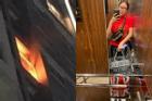 Trang Trần tá hỏa khi chung cư cháy, con gái theo vú em tháo chạy