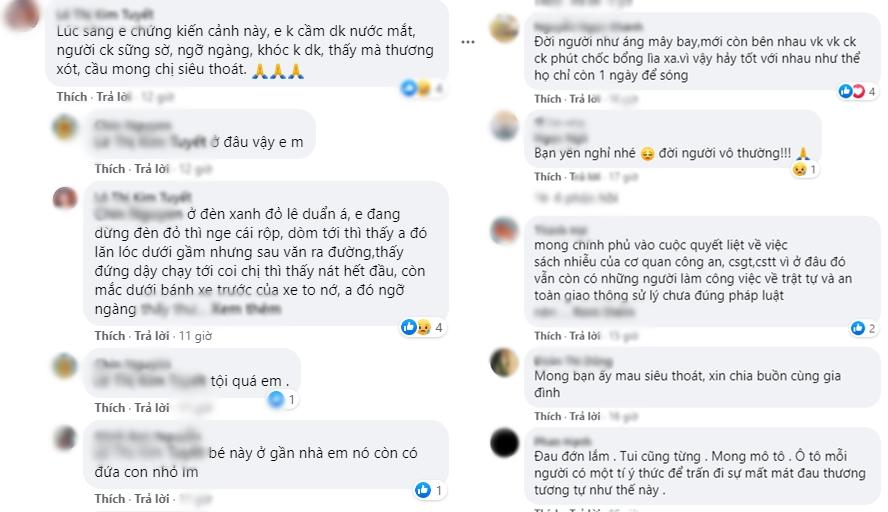 Xót xa người chồng quỳ gối, gào khóc bên thi thể vợ bị xe tải cán tử vong-3