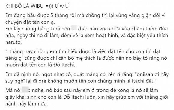 Đòi vợ đặt tên con theo hoạt hình Nhật Bản, ông bố trẻ nhận cả trăm gợi ý cười sái hàm-1