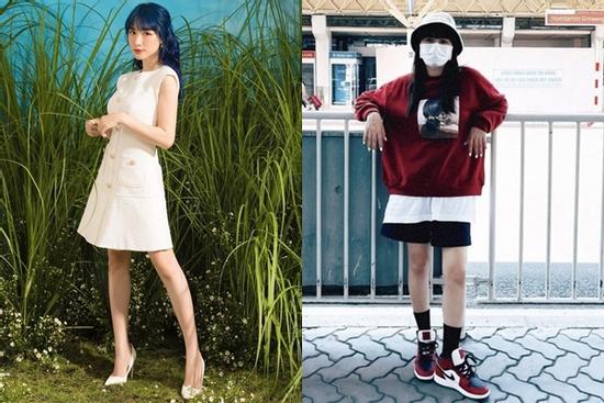 Loạt ảnh toàn thân để lộ rõ chiều cao 1m55 của Hòa Minzy