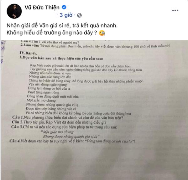 Rhymastic khoe verse rap trong ca khúc chủ đề Rap Việt vào đề Văn nhưng đã được netizen tiên tri từ 4 tháng trước?-1