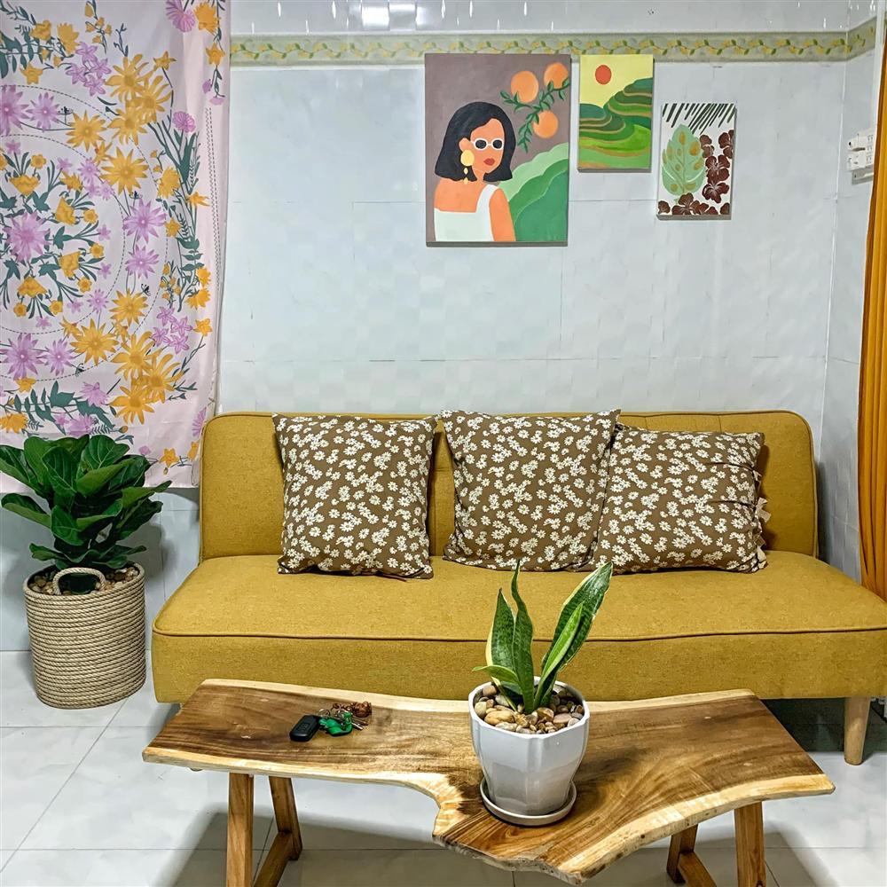 9X chi 40 triệu biến nơi để xe 60m2 thành ngôi nhà màu xanh có đủ sự dễ thương-5