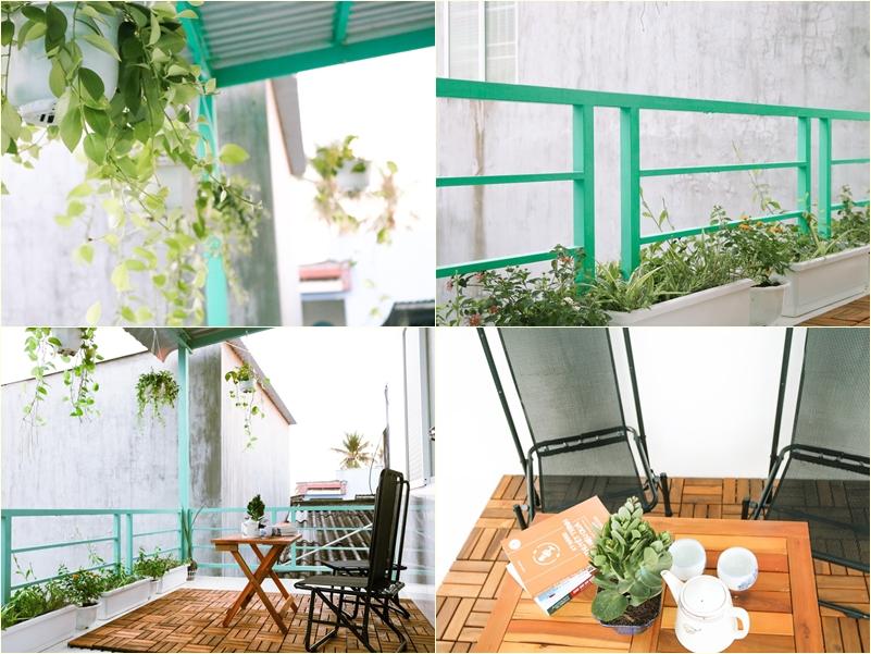 9X chi 40 triệu biến nơi để xe 60m2 thành ngôi nhà màu xanh có đủ sự dễ thương-8