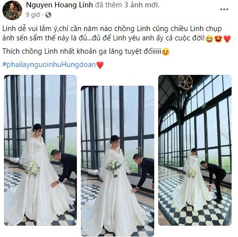 MC Hoàng Linh khoe chụp ảnh cưới sau 5 năm chung nhà với quay phim VTV-1