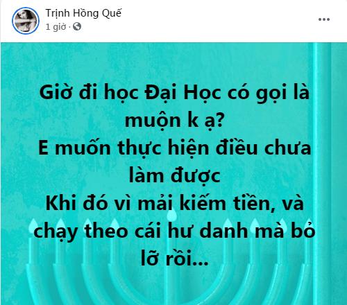 Hồng Quế muốn học Đại học, dàn sao Việt phản ứng bất ngờ-1