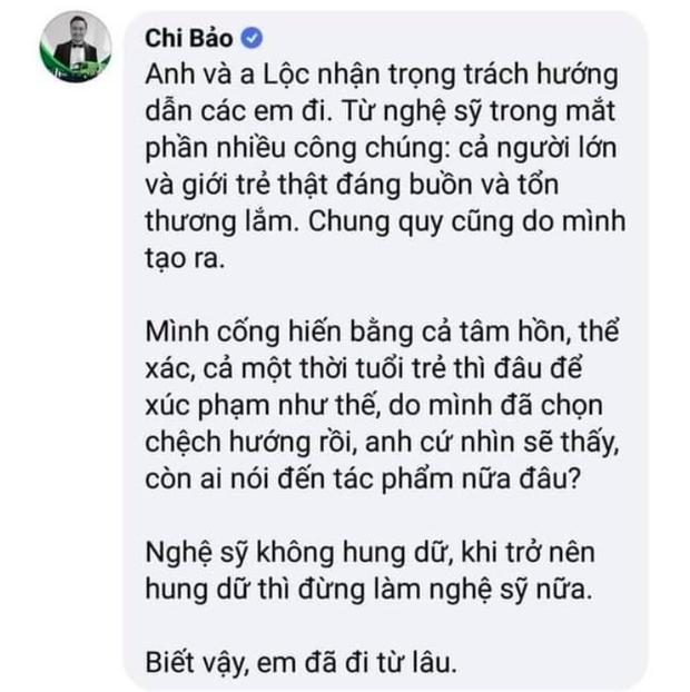 Chi Bảo giải thích rõ phát ngôn Hung dữ thì đừng làm nghệ sĩ-1