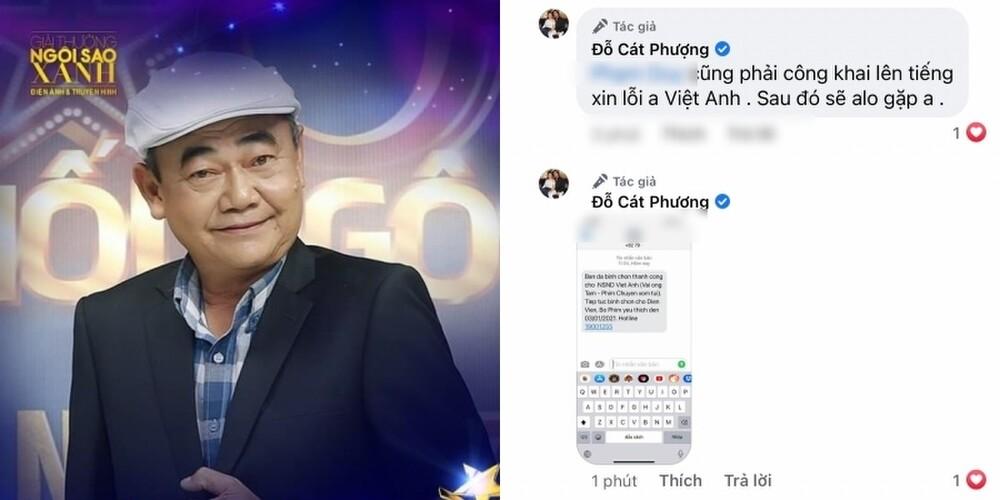Khép lại ồn ào, Cát Phượng ủng hộ NSND Việt Anh tranh giải thưởng Ngôi Sao Xanh-3