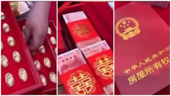 Cô dâu được trao 146 tỷ làm của hồi môn, gương mặt vô hồn của chú rể gây xôn xao-1