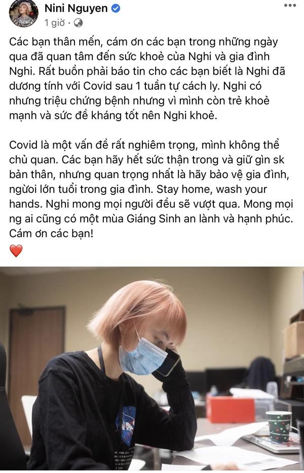 Xuân Nghi xác nhận dương tính Covid-19 tại Mỹ-1