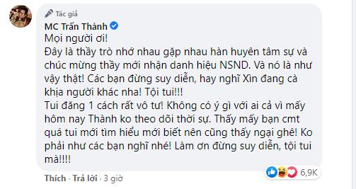 Bị nghi cà khịa đàn chị Cát Phượng, Trấn Thành nói gì?-2