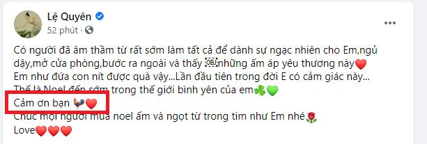 Lệ Quyên khoe quà Giáng sinh, dùng ám hiệu tình yêu với Lâm Bảo Châu?-2