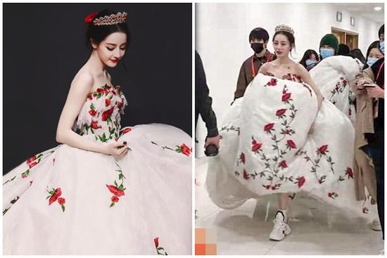 Bức ảnh tố cáo sự thật đằng sau vẻ lung linh của Địch Lệ Nhiệt Ba trên sân khấu