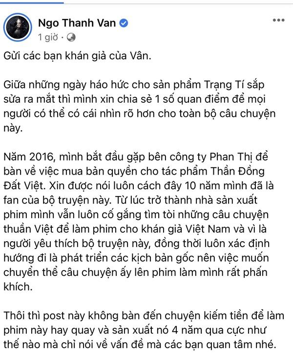 Bị tẩy chay vì không xin phép tác giả Trạng Tí, Ngô Thanh Vân lên tiếng: Tôi không ăn cắp-6