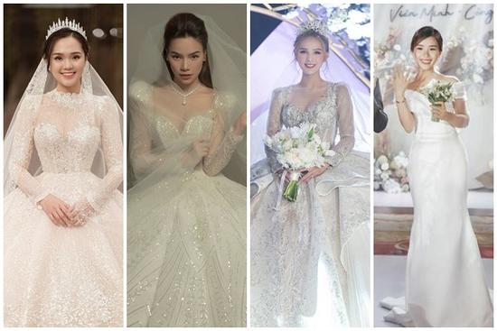 Những chiếc váy cưới đẹp 'xỉu lên xỉu xuống' của các nàng dâu Việt 2020