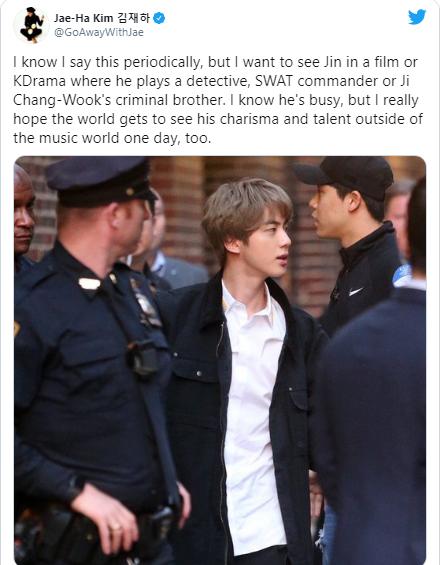 Nhà báo nổi tiếng phát cuồng với diễn xuất của Jin BTS-1