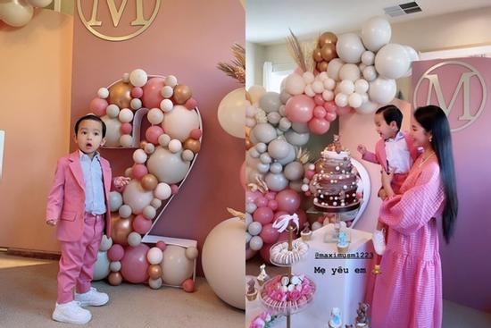 Toàn cảnh tiệc sinh nhật cổ tích của con trai Phạm Hương trên đất Mỹ