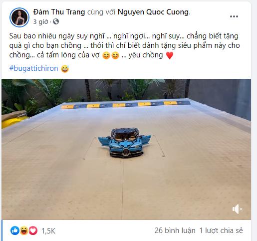 Được Đàm Thu Trang tặng siêu xe, Cường Đô La khóc dở mếu dở-1