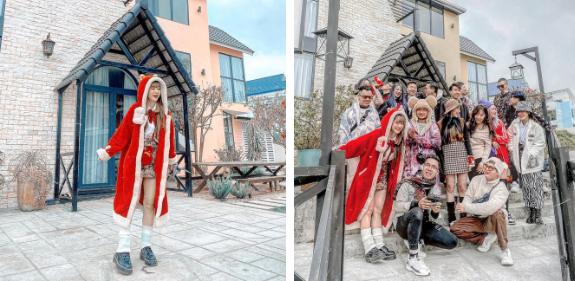 Chi Pu và hot TikToker Lê Bống hóa thân thành bà già Noel: Body ai chặt chém hơn?-5