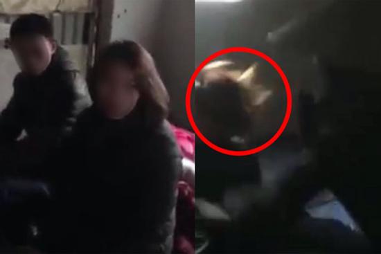 Clip: Chồng đi nước ngoài, vợ ở nhà ngoại tình với anh họ bị mẹ chồng bắt sống