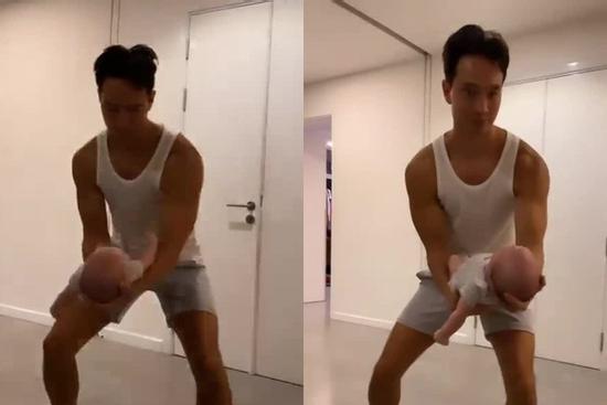 Kim Lý gây hoang mang với kiểu 'ru con Thụy Điển' chẳng giống ai