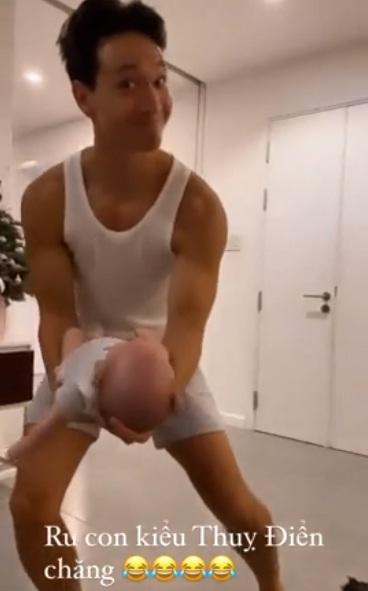 Kim Lý gây hoang mang với kiểu ru con Thụy Điển chẳng giống ai-2