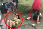 Clip: 2 nữ sinh cấp 3 bị nhóm phụ nữ lạ đánh dã man trên đường ở Đồng Nai
