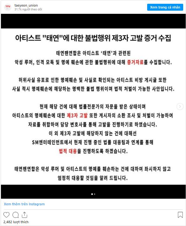 Fan Taeyeon máu mặt, thay Idol cảnh cáo các bình luận xúc phạm-2