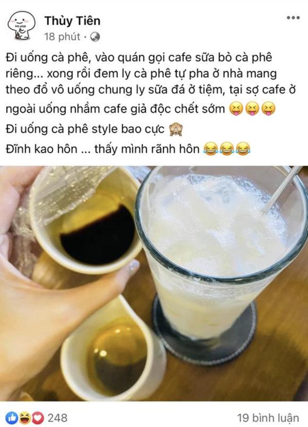 Sợ uống phải cafe giả, Thuỷ Tiên có pha xử lý siêu cồng kềnh đến mức netizen phải thốt lên: Chị này ngộ nghĩnh ghê!-2