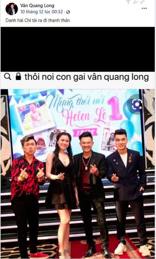 2 tuần trước khi qua đời, Vân Quang Long còn chào vĩnh biệt nghệ sĩ Chí Tài-1