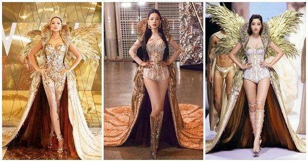 Biểu diễn trong bộ đồ nặng 40kg, Chi Pu đụng hàng cả HHen Niê lẫn Đỗ Mỹ Linh-8