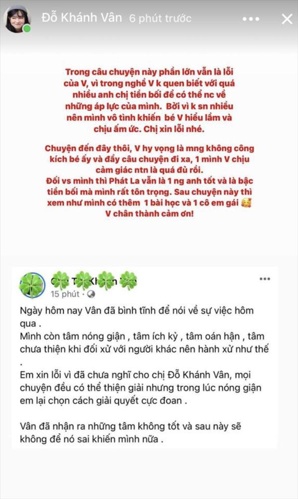 Bạn gái Phát La tiếp tục xóa bài bóc phốt và xin lỗi Khánh Vân tập 2, thêm cú twist bây giờ xem nhau như chị em-3