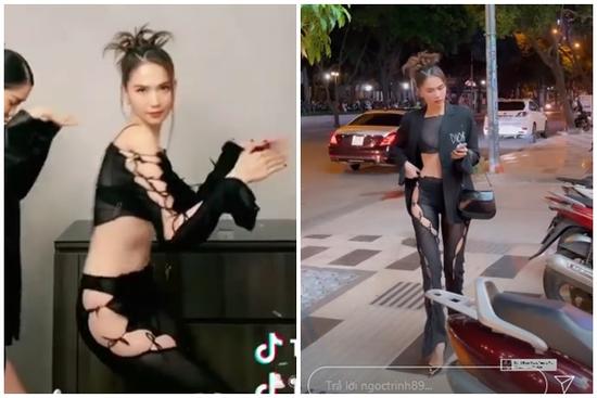Ngọc Trinh diện nguyên set đồ thiếu vải lộ nội y đi 'quẩy' năm mới