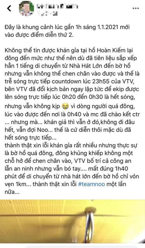 Noo Phước Thịnh bất ngờ mất hút trên sân khấu đêm countdown, nghe lý do thấy mà thương!-3