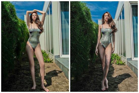 Hà Hồ không cưỡng được ham muốn 'sống ảo', bóp eo méo tường cong cột