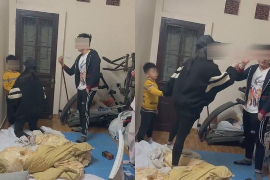 Loạt clip 'đấu tố' trước mặt con của cặp vợ chồng hot Hà thành: Xót xa biểu cảm đứa bé