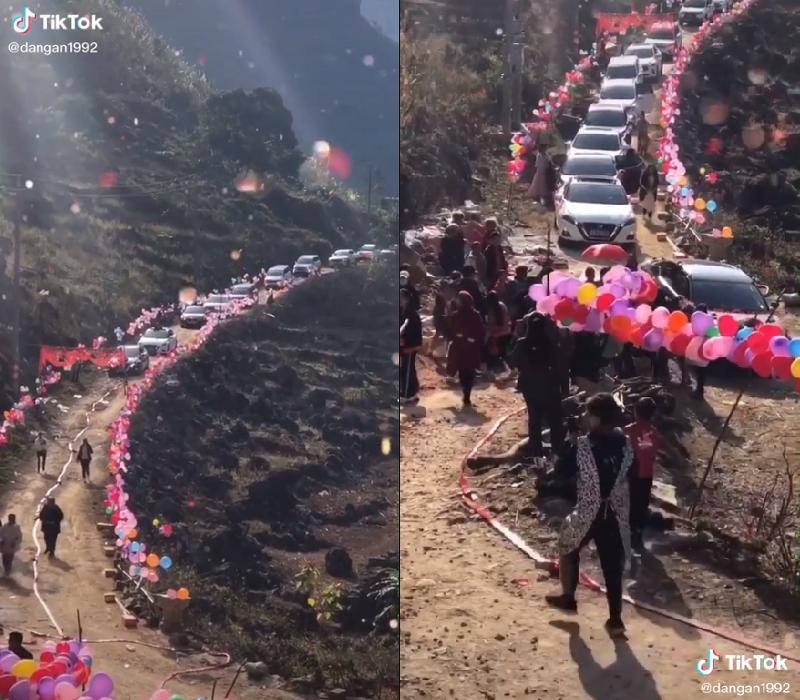 Dân mạng choáng ngợp dàn siêu xe nối đuôi nhau lên núi rước dâu-1