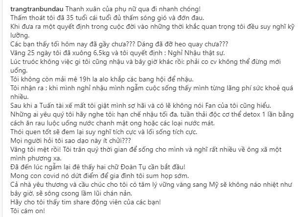 Trang Trần tuyên bố nghỉ nhậu, ít chửi, muốn sum họp gia đình-3