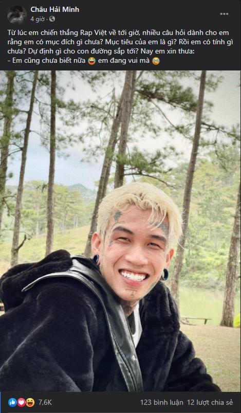 Dế Choắt vẫn đang vui, chưa nghĩ đến kế hoạch hậu đăng quang Rap Việt-3