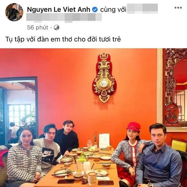 Việt Anh đăng ảnh tụ tập cùng Quỳnh Nga và hội bạn, vợ cũ liền ẩn ý nam diễn viên đã có bạn gái mới?-1