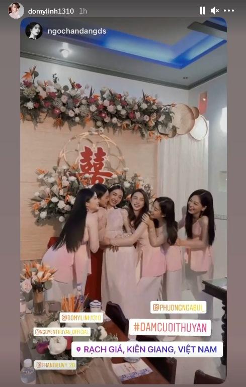 Đỗ Mỹ Linh, Tiểu Vy diện áo bà ba làm phù dâu đám cưới Á hậu Thúy An-3