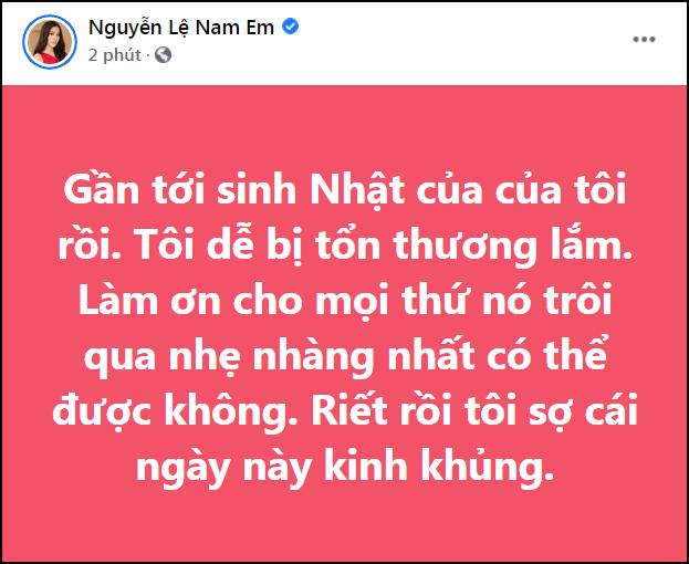 Sinh nhật Nam Em: Năm ngoái ồn ào tiểu tam, năm nay lộ rõ sự sợ hãi-1