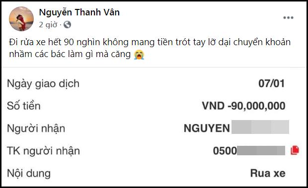Vân Hugo chuyển 90 triệu cho thợ rửa xe, đồng nghiệp thi nhau cà khịa-1
