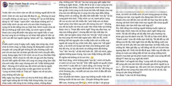 Phạm Thanh Thảo tiết lộ sự thật về vợ Vân Quang Long, phân vân mở tài khoản cho bé Helen-1