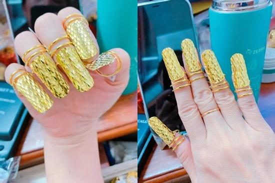 Bộ nail chơi Tết toát lên 'khí chất' của người nhiều tiền, không phải ai cũng 'chơi lớn' được!