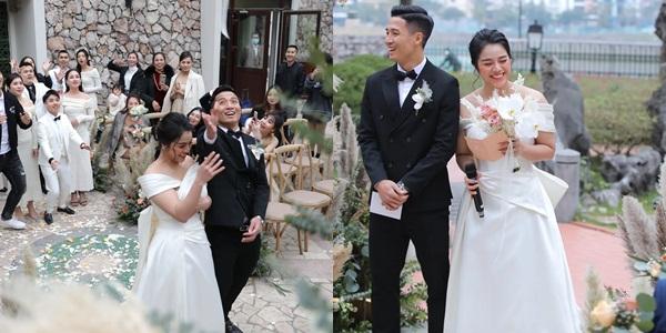 Nhan sắc vợ Bùi Tiến Dũng trong đám cưới ở Hà Nội có gì khác biệt?-7