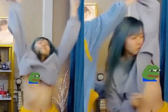 Ăn mặc hớ hênh, hot girl đình đám để lộ vòng 1 không nội y khi livestream